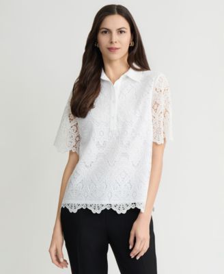 Women's Collared Lace Shirt