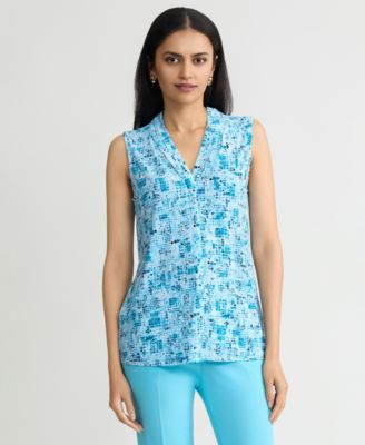 Women's Printed Sleeveless Top, Regular & Petite