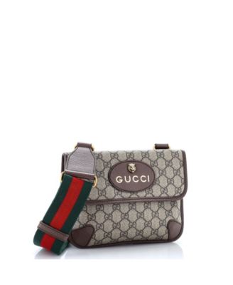 Small Neo Vintage Flap Messenger GG Coated Canvas