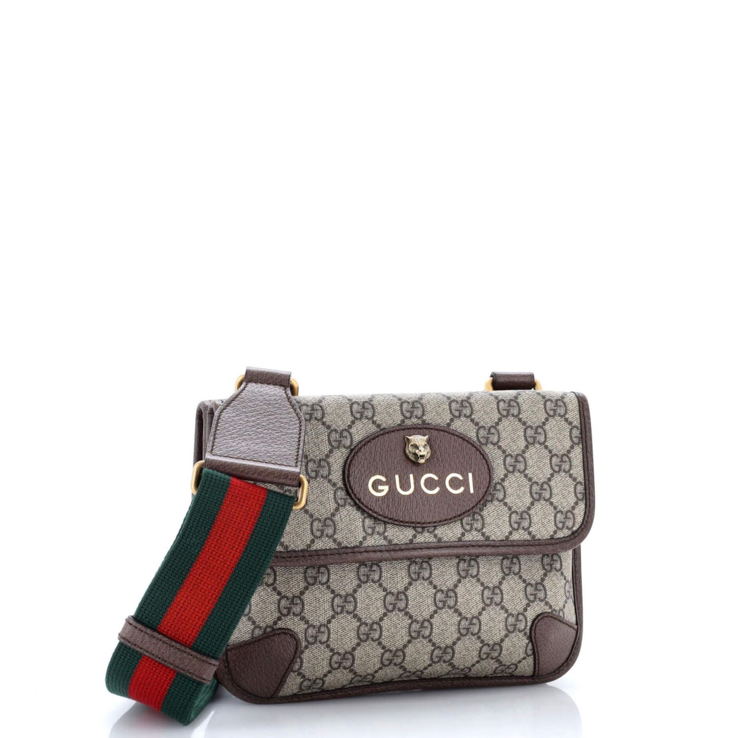 Small Neo Vintage Flap Messenger GG Coated Canvas