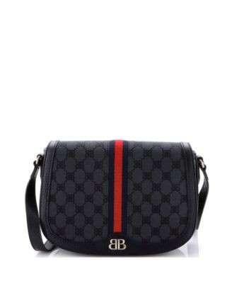 Medium x Balenciaga The Hacker Project Flap Messenger Bag BB Canvas