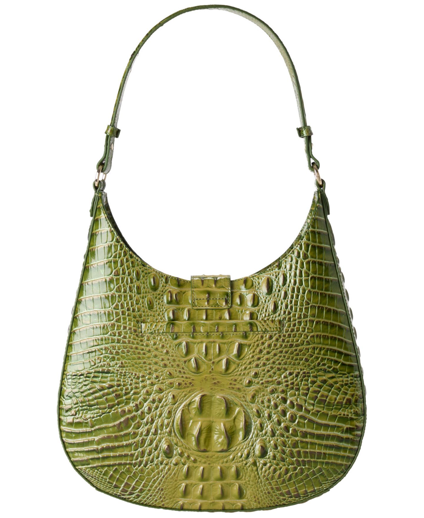 Женская сумка Brahmin Fallon Melbourne Medium Leather Shoulder, цвет: Оливковый — фото 3