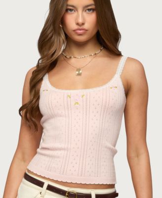 Women's Rosaliee Pointelle Knit Tank Top