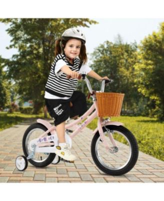 14 Inch Kids Retro Bicycle with Adjustable Height and Basket