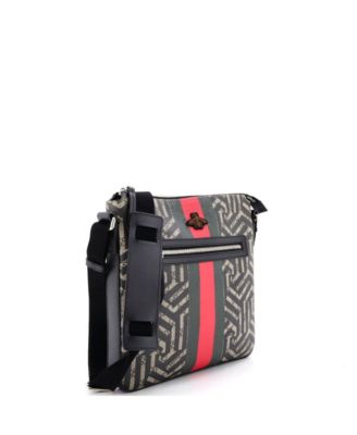 Medium Front Zip Messenger Caleido GG Coated Canvas