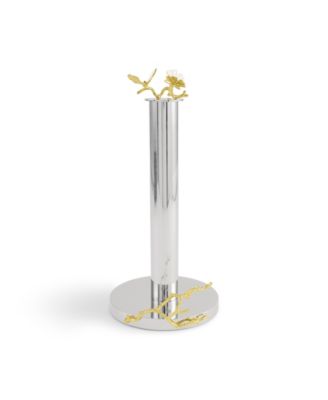 Butterfly Ginkgo Gold-Tone Paper Towel Holder