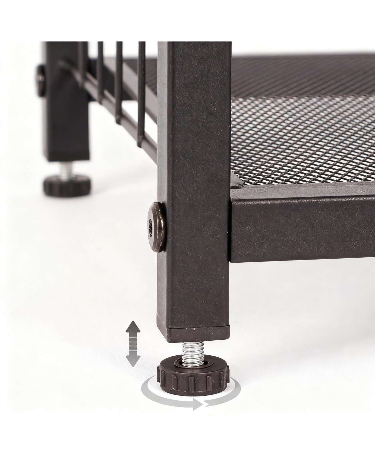 Yigii Shoe Rack 5-Tier Metal Mesh Shelves Wooden Heavy-Duty Storage