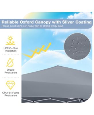 10 x 10 FT Pop up Canopy Tent w/Carrying Bag 4 Sandbags 8 Stakes 4 Wind Ropes