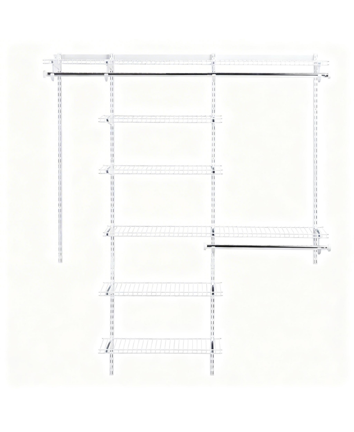 Yigii Closet Organizer Kit 3-6 Ft Adjustable Metal Wire Shelving Expandable System