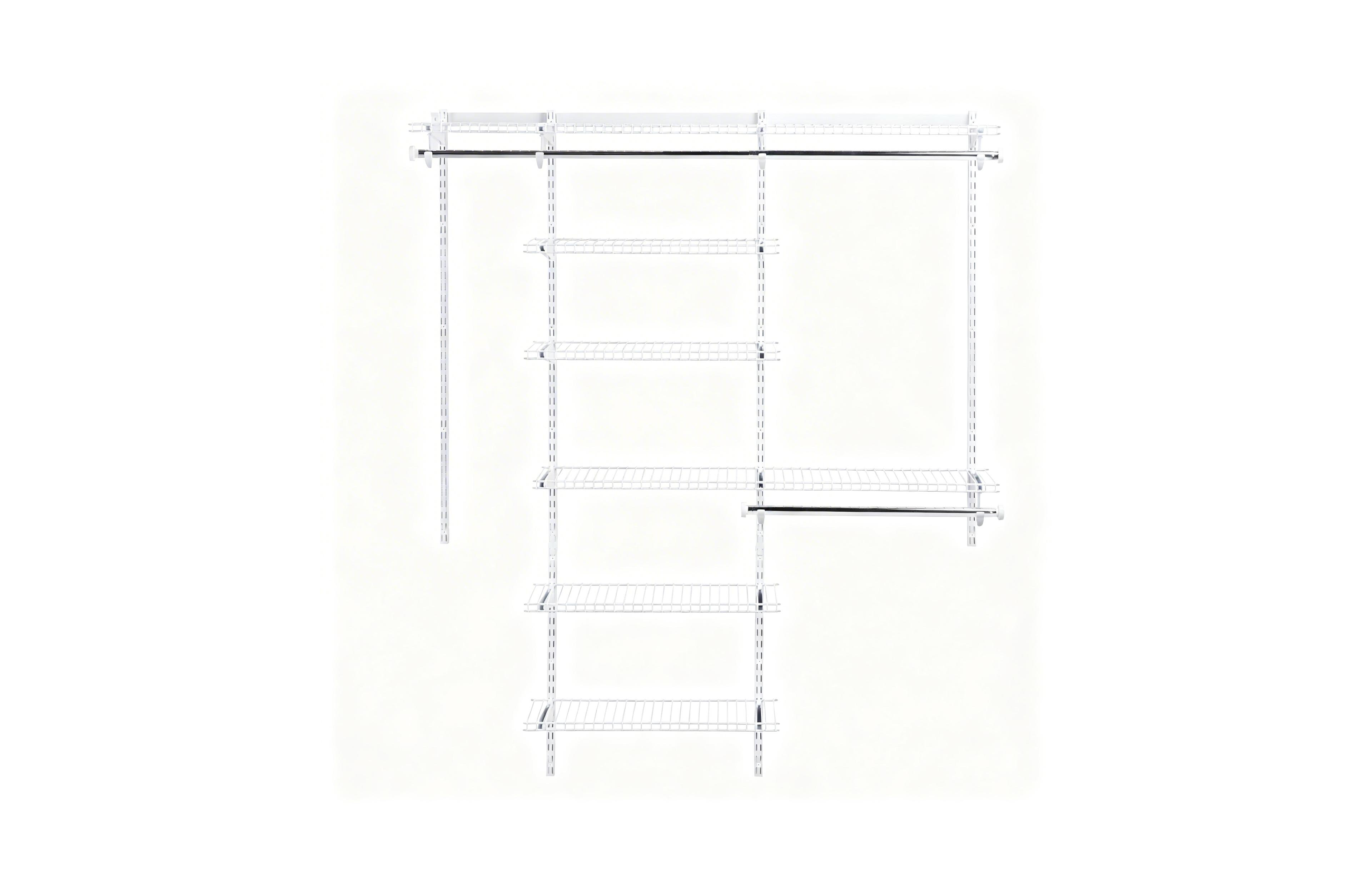 Yigii Closet Organizer Kit 3-6 Ft Adjustable Metal Wire Shelving Expandable System