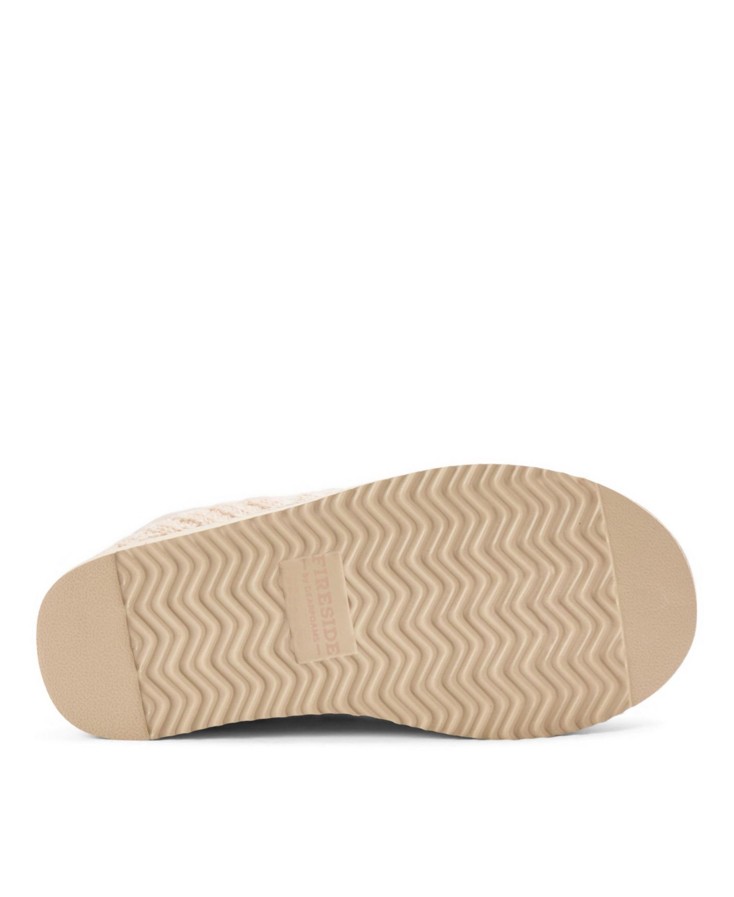 Женские сабо Dearfoams Greta Genuine Shearling Knit Clog Slipper, цвет: Костяной — фото 4
