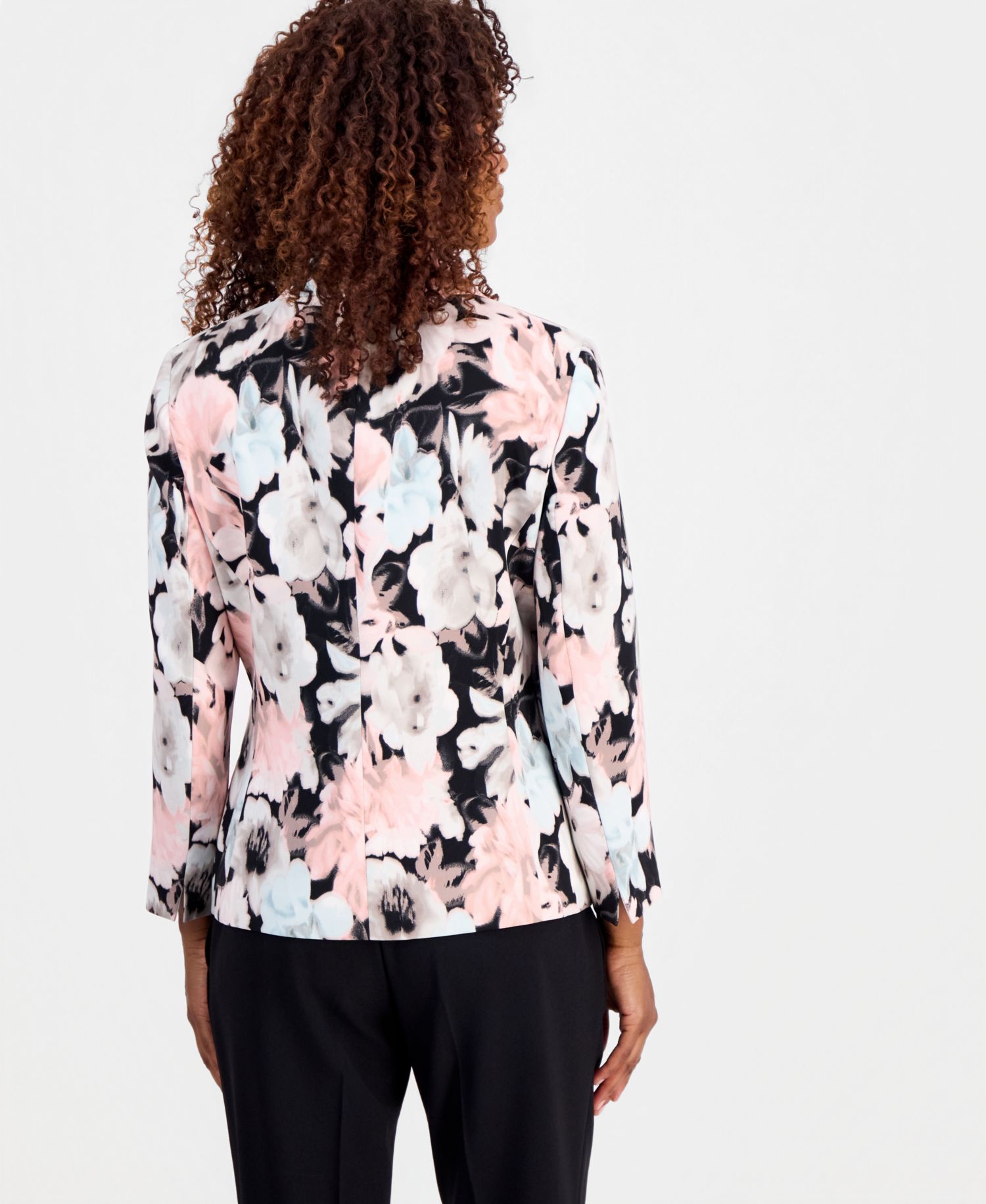Women's Printed Two-Button Blazer
