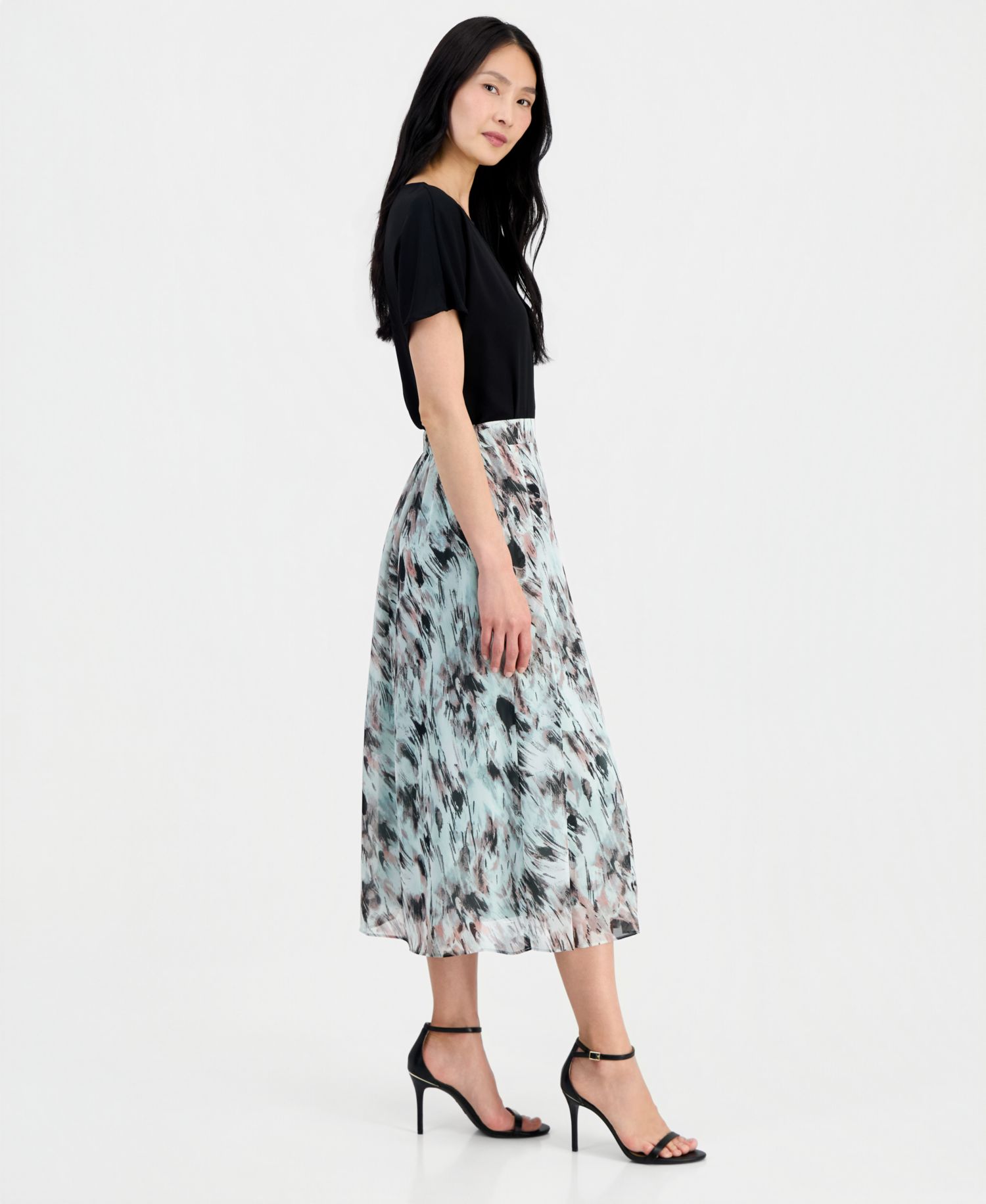 Women's Pull-On Pleated-Front Skirt, Regular & Petite