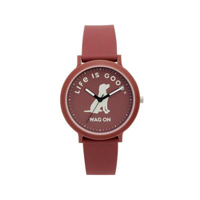 Unisex Quartz Life is Good Watch Silicone Strap