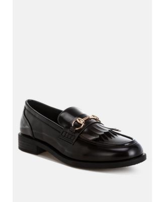 Womens Marbin Fringed Penny Strap Loafers
