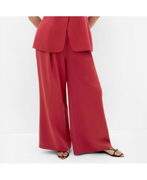 Женские брюки CITY CHIC Plus Size Tori Wide Leg, цвет: Красный