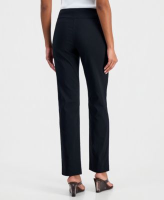 Women's Pull-On Bengaline Straight-Leg Pants