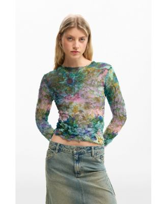 Women's Blouse with Floral Texture