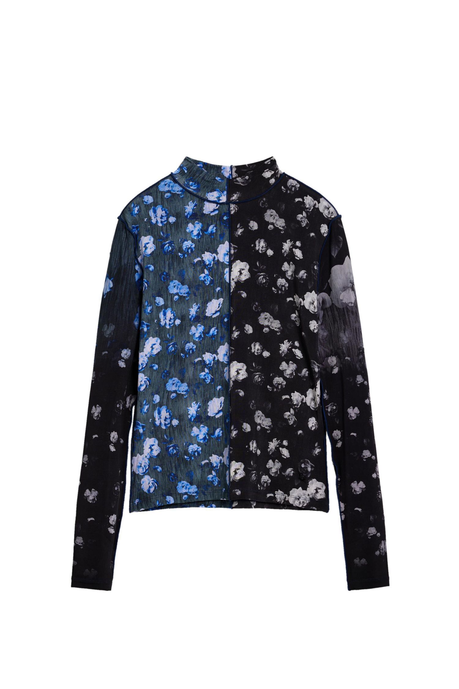 Women's Bicolor floral t-shirt