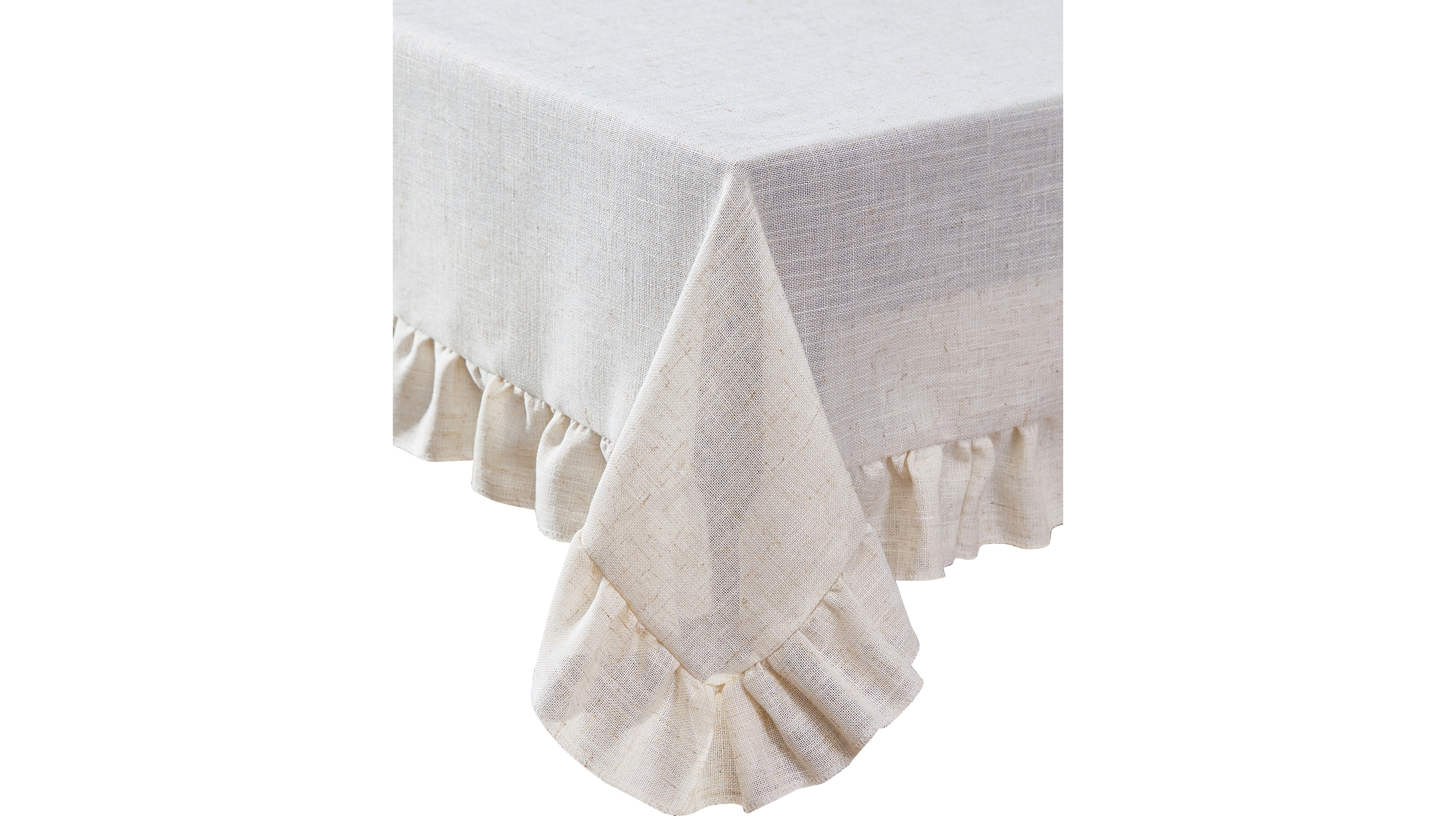 Laura Ashley Seville Ruffle Tablecloth, 60" x 120"