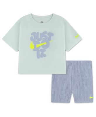 Girls' 4-6X Bold Play T-Shirt and Bike Shorts, 2-Piece Set