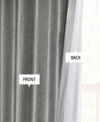French Pleat Vintage Textured Faux Dupioni Silk Blackout Curtain
