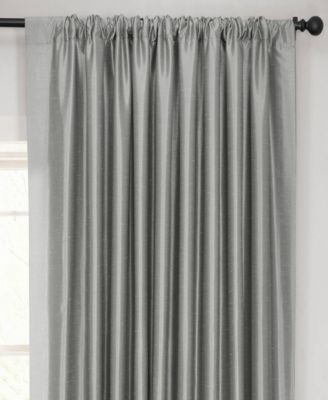 Extra Wide Vintage Textured Faux Dupioni Silk Blackout Curtain