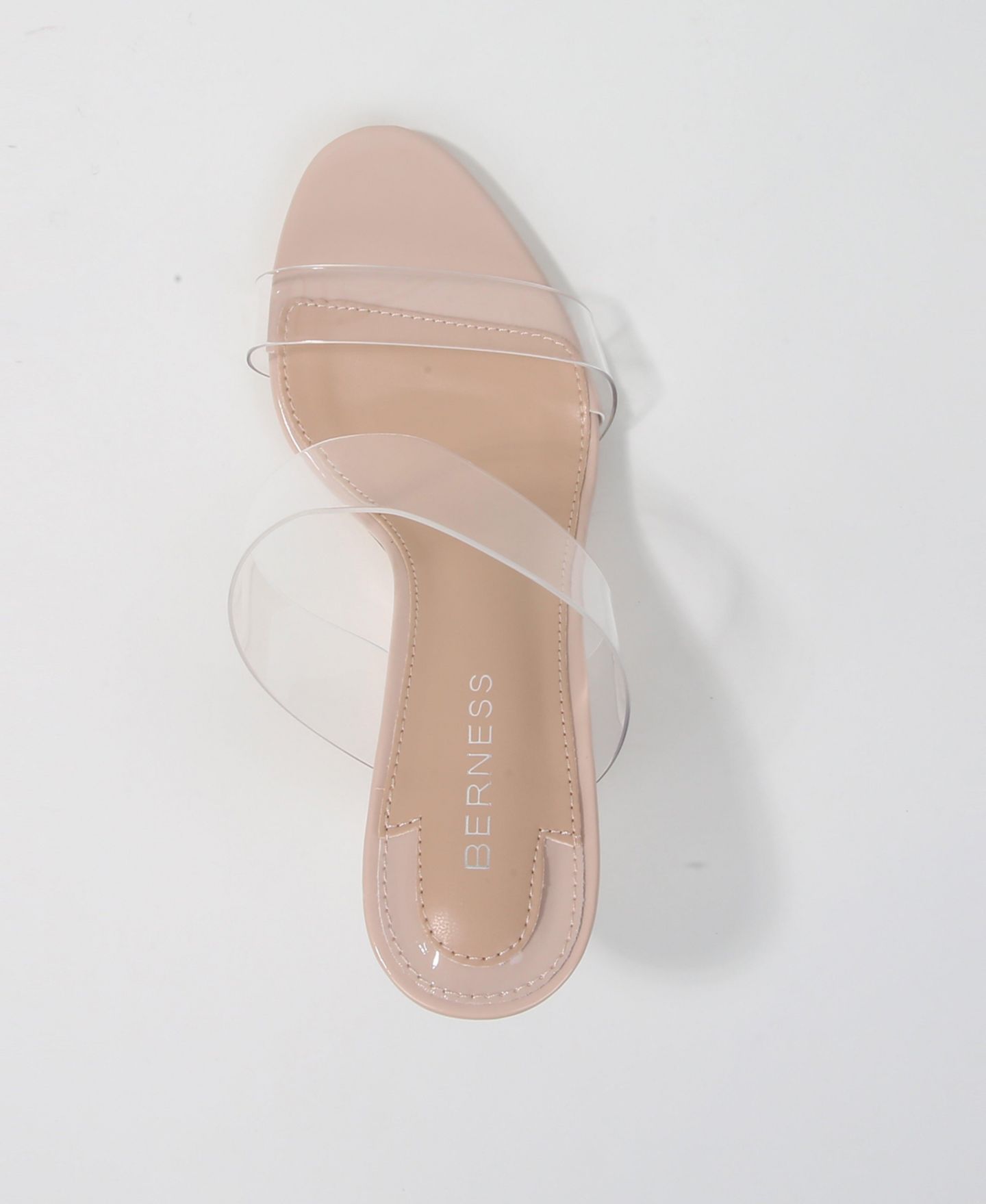 Женские сандалии BERNESS Calia Clear Strap Heeled, цвет: Бежевый — фото 4