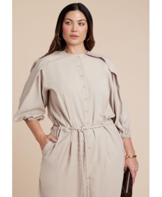 Women's Plus Size W Cord Tie Jumpsuit