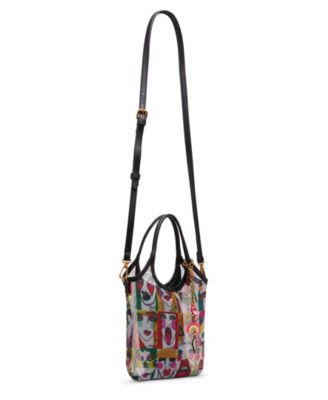 Artwork Faces Mini Satchel Handbag