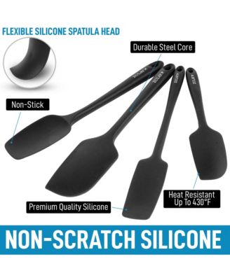 Heat Resistant Non-Stick 4-Piece Silicone Spatula Set for Cooking