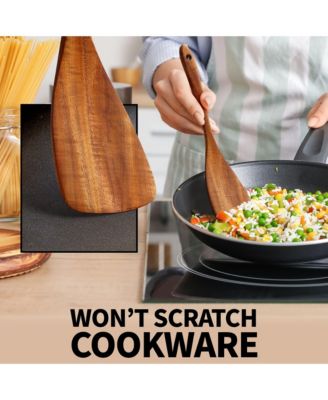 6-Piece Durable Wooden Cooking Spoons Set with Comfort Grip