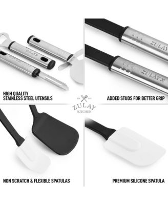 23 Piece Nylon Kitchen Utensils & Stainless Steel Cooking Utensils Set