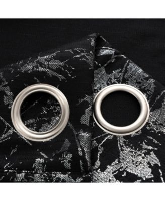 Brighton Foil Jacquard Polyester Window Curtain Grommet Panel 52" x 84"