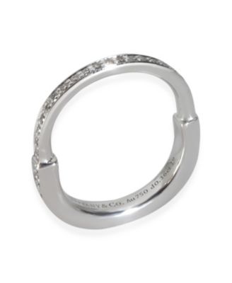 White Gold Diamond Lock Ring