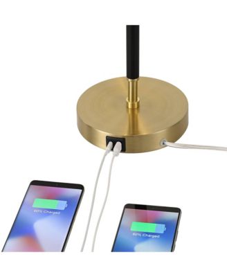 Pierre 23"H Metal Dome Pull Chain USB Table Lamp Set of 2