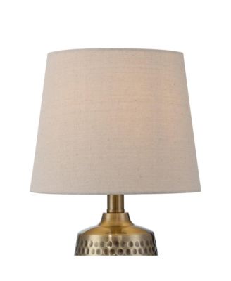 Argus High Small Modern Accent Table Lamp Gold Textured Brass Finish Metal Single Living Room Bedroom