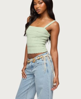 Women's Naia Pointelle Knit Tank Top