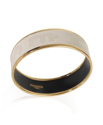 Pre-Owned HERMES Gold-Plated  Enamel Sellier Bracelet