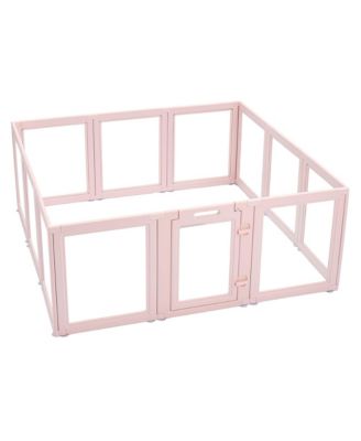60" Dog Whelping Box with Transparent Window Playpen for X-Large Dogs