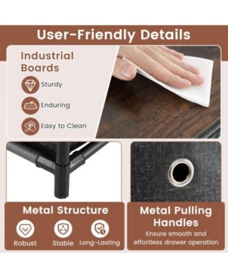 Narrow Five Drawer Dresser Slim Storage Tower