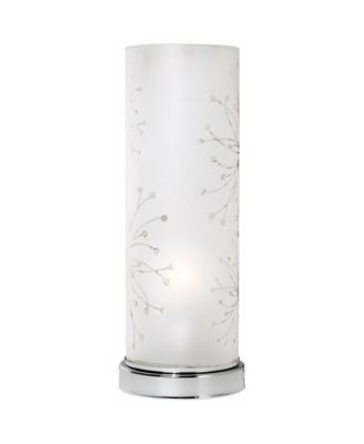 Modern Accent Table Lamp High Metal Glass Cylinder Shade for Bedroom House Bedside Nightstand