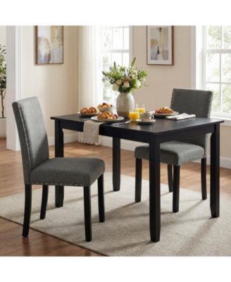 Wooden Dining Chairs Set of 4 w/Solid Rubber Bent Wood Legs for Dining Room