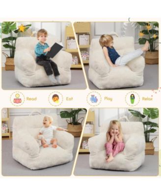 Kids Bean Bag Chair with Filling, Soft Sofa Chair for Bedroom and Living Room