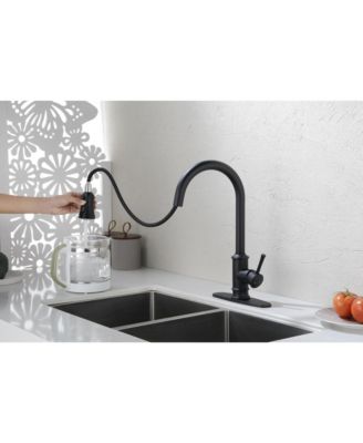 Kitchen Faucet with Pull-Down Sprayer, Single-Handle Stainless Steel Pull Out Kitchen Faucet, 2-in-1 Spray Head