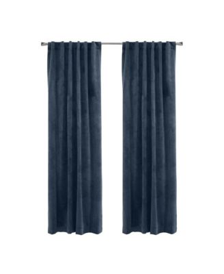 Thermaplus Seren Room Darkening Window Treatment Dual Header Curtain Panel for Bedroom Livingroom