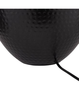 27.25" Tall Rustic Farmhouse Table Lamp with Hammered Bronze Finish and USB Dimmer