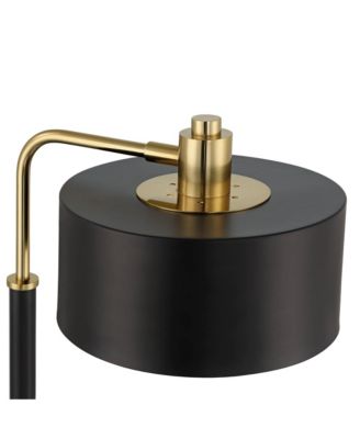 Myles 24" High Small Modern Glam Desk Lamps Set of 2 Dual USB Ports Gold Metal Home Office Charging