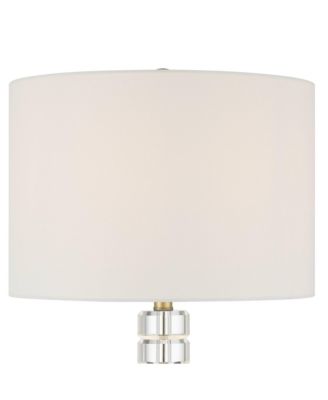 Cecil 31" Tall Large Modern End 3-Way Table Lamp Clear Brass Finish Acrylic Single  Shade Living Room Bedroom