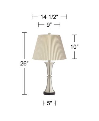 Seymore Modern Touch Table Lamps 26" High Set of 2 with USB Charging Port LED for Bedroom Living Room House Desk